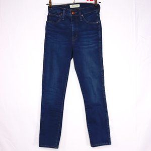 Madewell Jeans Size 24 Dark Wash Blue High Rise Skinny Petite 24" Inseam